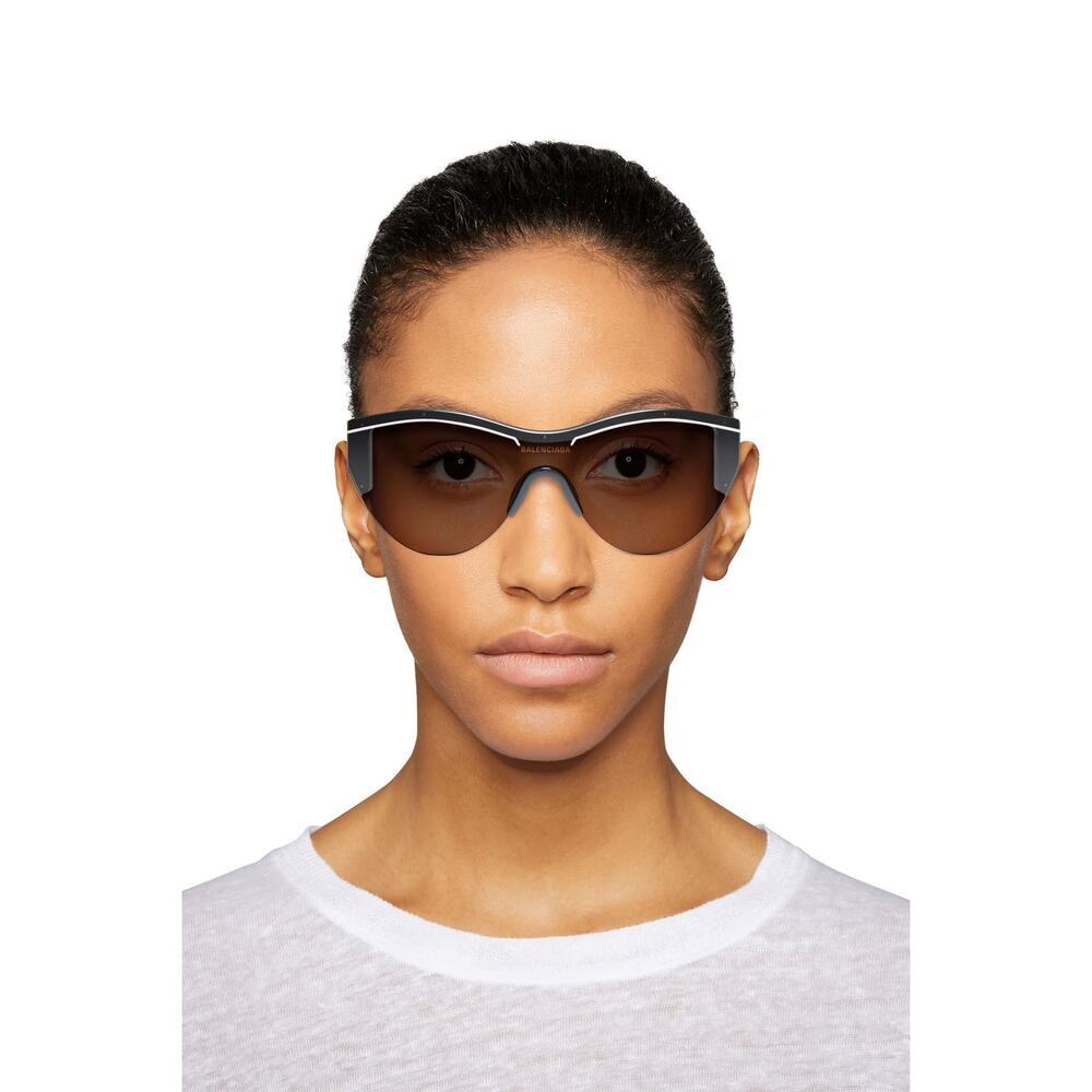 Balenciaga BB0004S Ski Cat-Eye Shield Sunglasses - Picture 3 of 15